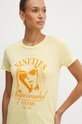 Бавовняна футболка Guess SUPERMODEL жовтий W4YI55.K9RM1