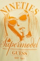 Бавовняна футболка Guess SUPERMODEL W4YI55.K9RM1 жовтий
