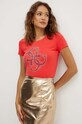 Guess t-shirt regular czerwony W4YI37.J1314