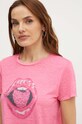 Tričko Guess BERRY LIPS růžová W4YI60.KBZ00