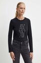 Armani Exchange longsleeve negru 6DYT05.YJDTZ