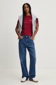 Guess Jeans tricou W4YI02.J1314 rosu AW25