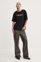 Guess Jeans tricou din bumbac W4YI08.K8HM0 negru SS25