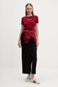 Футболка Guess Jeans W4YI01.J1314 бордо AW25