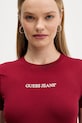 Tričko Guess Jeans burgundské W4YI01.J1314