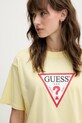Oblečenie Bavlnené tričko Guess Jeans W4YI73.K8HM0 žltá