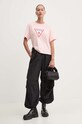 Бавовняна футболка Guess Jeans W4YI73.K8HM0 рожевий SS25
