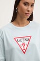 Хлопковая футболка Guess Jeans голубой W4YI76.K8HM0