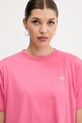 Хлопковая футболка Guess Jeans розовый W4YI05.K8HM0