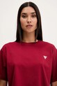 Odzież Guess Jeans t-shirt bawełniany W4YI05.K8HM0 bordowy