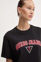 Памучна тениска Guess Jeans черен W4YI06.K8HM0