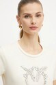 Дрехи Памучна тениска Pinko 100535.A24E бежов