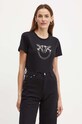 Pinko t-shirt bawełniany czarny 100535.A24E