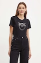 Pinko t-shirt bawełniany czarny 100535.A24E