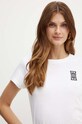 Bavlněné tričko Pinko 100355.A23D béžová AW24