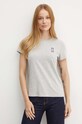 Bavlnené tričko Pinko sivá 100355.A23D