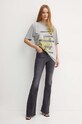 Pinko t-shirt 101704.A2AC szary AW24