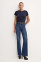 Бавовняна футболка Pinko 100355.A227 темно-синій AW24