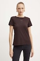 Pinko t-shirt bawełniany brązowy 100355.A227
