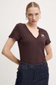 Pinko T-shirt in cotone marrone 102950.A228