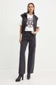 Pinko t-shirt bawełniany 101704.A240 biały AW24