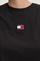 Bavlněný top Tommy Jeans DW0DW18422 černá