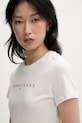 Tommy Jeans tričko dámske bavlnené biela DW0DW18398