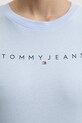 Хлопковая футболка Tommy Jeans DW0DW18398 голубой
