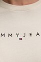 Хлопковая футболка Tommy Jeans бежевый DW0DW18398