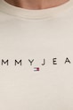 Tommy Jeans tricou din bumbac bej DW0DW18398