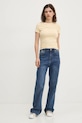 Tommy Jeans tricou din bumbac DW0DW18398 galben NC24