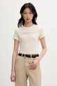Tommy Jeans T-shirt damski bawełniany żółty DW0DW18398