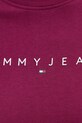 Bavlněné tričko Tommy Jeans fialová DW0DW18398