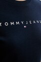 Tommy Jeans T-shirt damski bawełniany DW0DW18398 granatowy