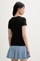 Odzież Tommy Jeans T-shirt damski bawełniany DW0DW18398 czarny