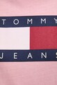 Tommy Jeans t-shirt bawełniany różowy DW0DW18629