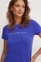 Emporio Armani Underwear t-shirt bawełniany lounge nadruk fioletowy 164720.4F227