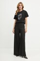 Liu Jo t-shirt bawełniany WF4104.J5904 czarny AW24