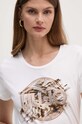 Liu Jo t-shirt bawełniany beżowy WF4178.JS923