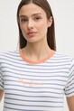 Бавовняна футболка Pepe Jeans ELBA білий PL505876