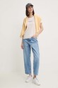 Бавовняна футболка Pepe Jeans ELBA PL505876 жовтий SS25