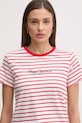 Хлопковая футболка Pepe Jeans ELBA красный PL505876