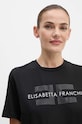 Pamučna majica Elisabetta Franchi MA00346E2 crna AW24