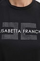 Pamučna majica Elisabetta Franchi crna MA00346E2