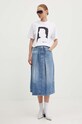 Karl Lagerfeld Jeans t-shirt bawełniany 245J1711 biały AW24