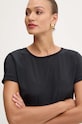 MAX&Co. maglietta con aggiunta di seta nero 2428946034200
