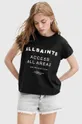 μαύρο Βαμβακερό μπλουζάκι AllSaints TOUR ANNA Γυναικεία