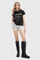 AllSaints tricou din bumbac TOUR ANNA negru W071JA