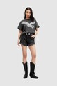 Βαμβακερό μπλουζάκι AllSaints FLITE BRIAR γκρί W089JA