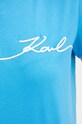Памучна тениска Karl Lagerfeld 245W1706 син